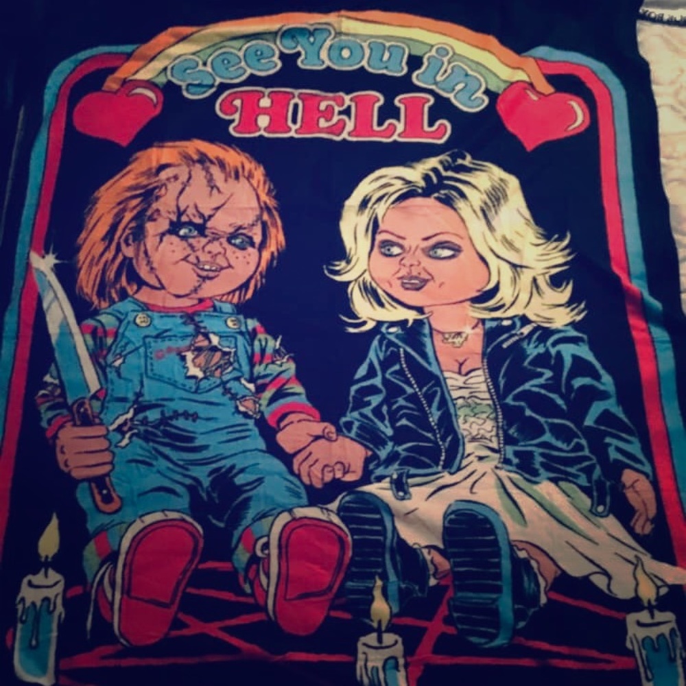 Chucky and Tiffany Soft Blanket